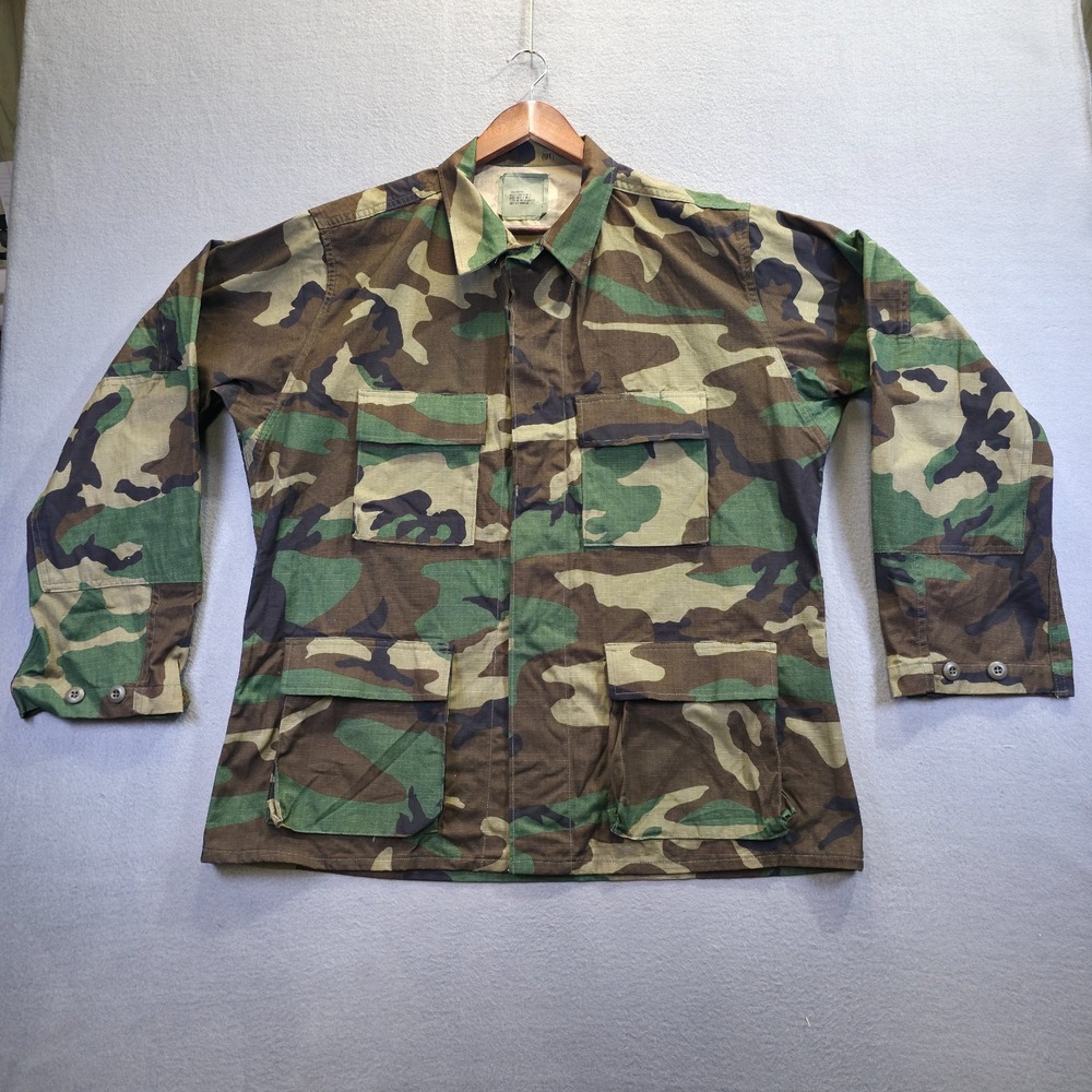 American Apparel Men's Woodland Camouflage Hot Weather Army Coat Size Large